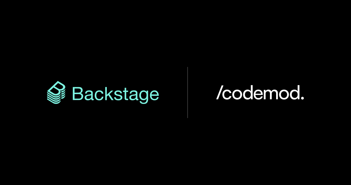 Backstage and Codemod logos