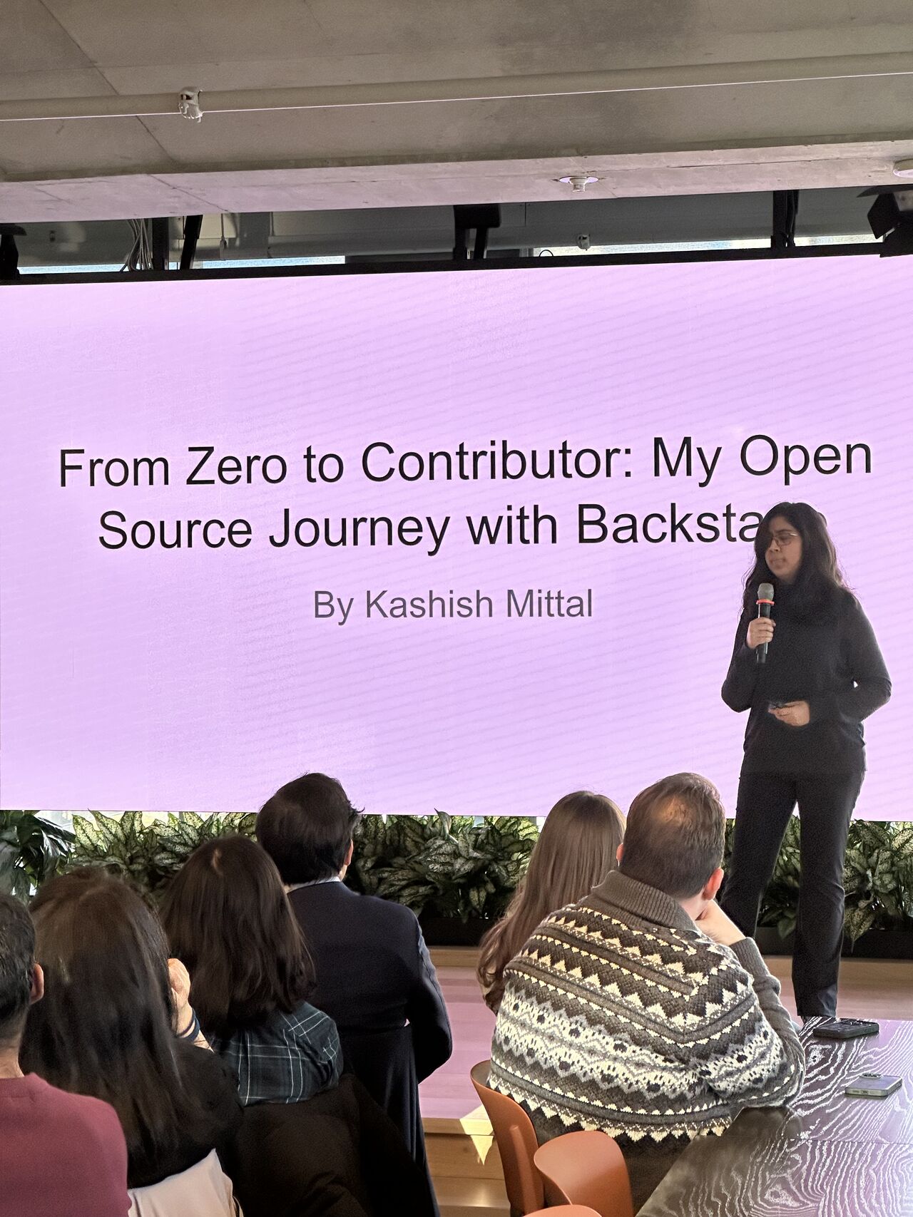 Presenting &quot;From Zero to Contributor: My Open Source Journey with Backstage&quot; at the CNCF 2025 Kickoff event at Shopify, Toronto