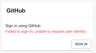 Failed to sign-in, unable to resolve user identity