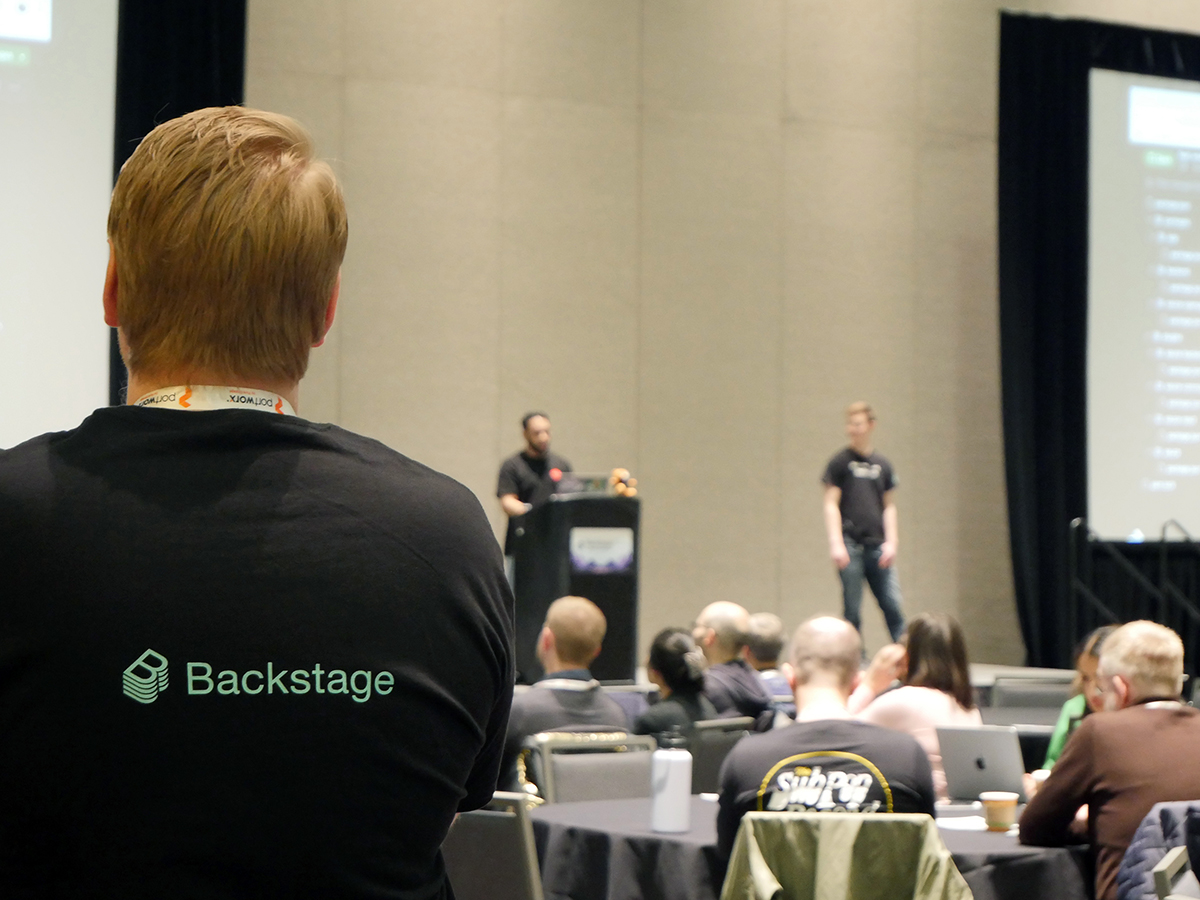 Speakers on stage at BackstageCon North America 2024