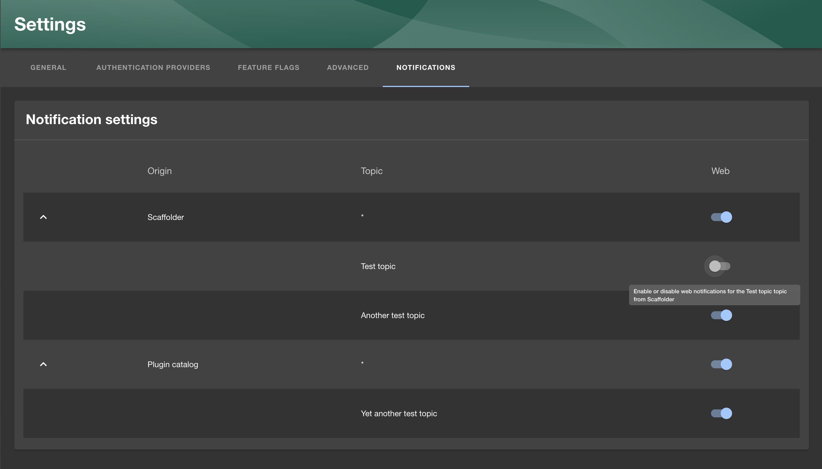 Notification Settings