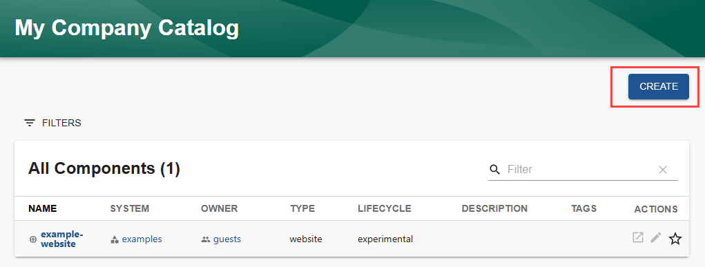 select create for new component