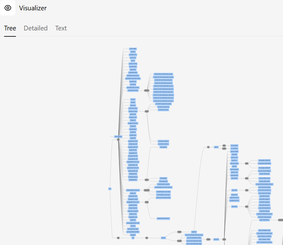 App visualizer tree view