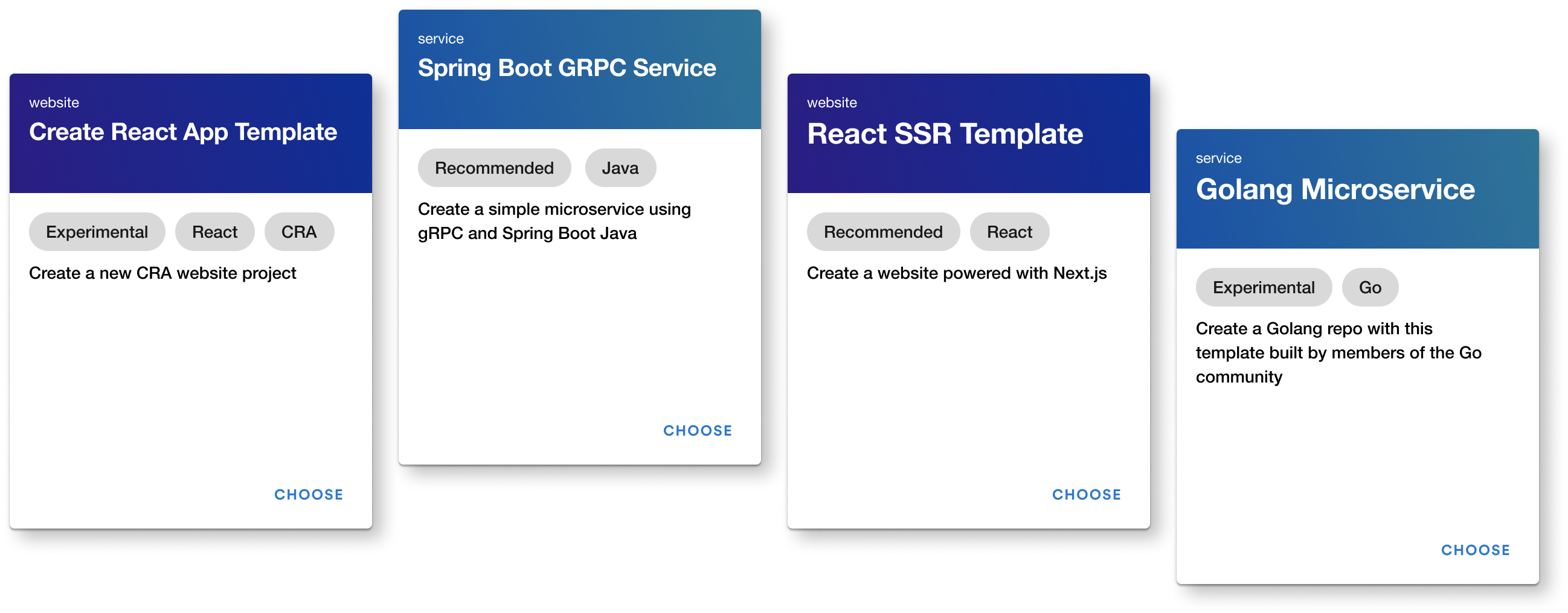 Backstage Software Templates